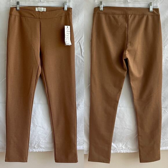 Olive & Oak dark camel pants, size 6, new with tags. Zip closure on side. - Picture 1 of 7